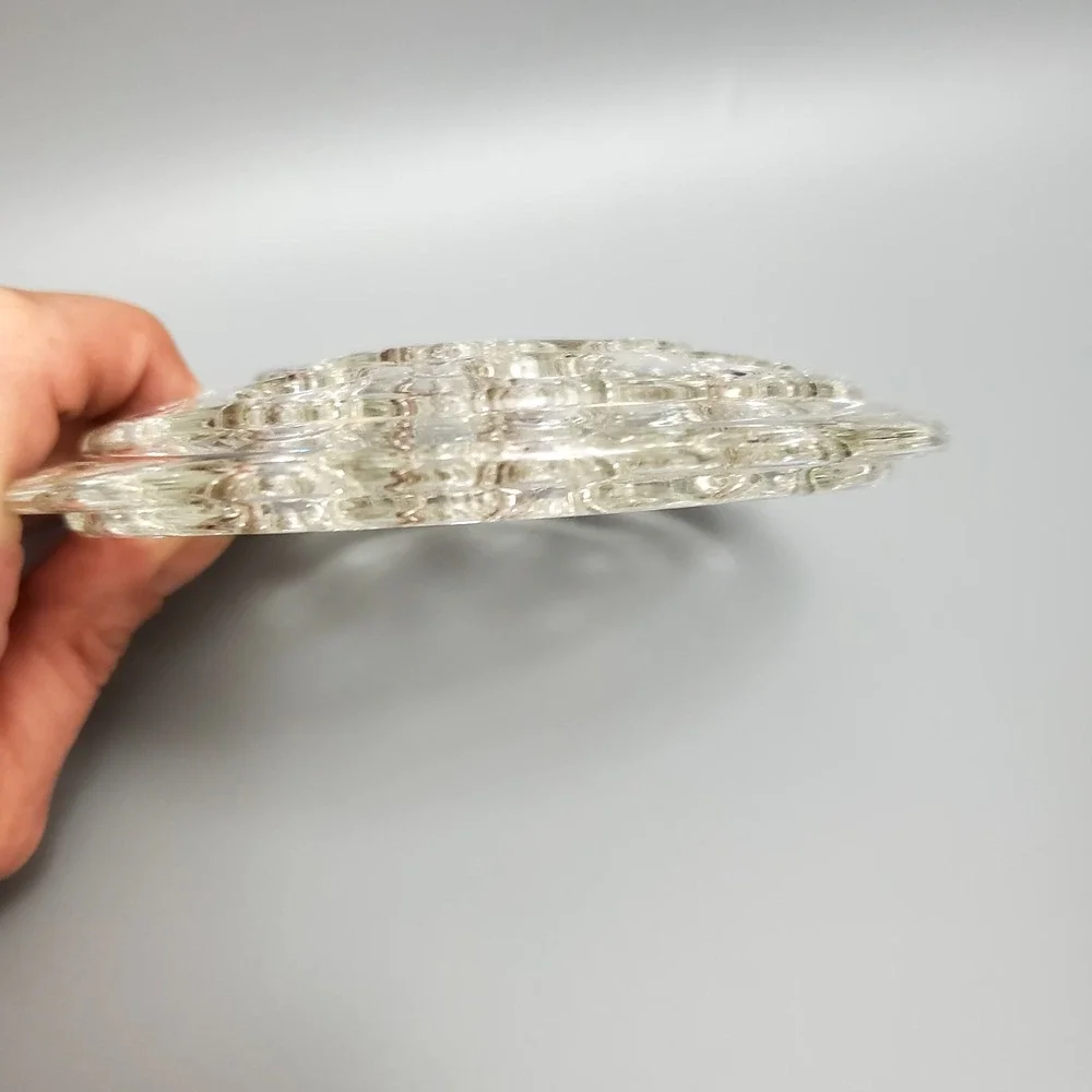 Vintage Flower Frog Clear Glass Round Floral Arrangement 16‎ Holes